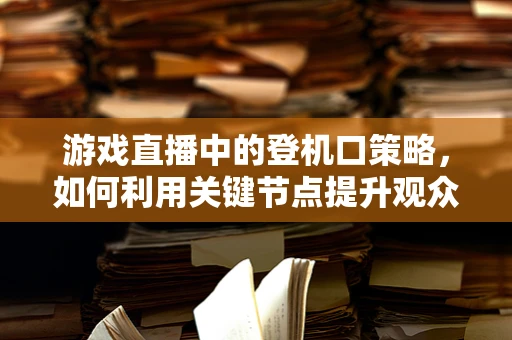游戏直播中的登机口策略，如何利用关键节点提升观众留存？