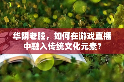 华阴老腔，如何在游戏直播中融入传统文化元素？
