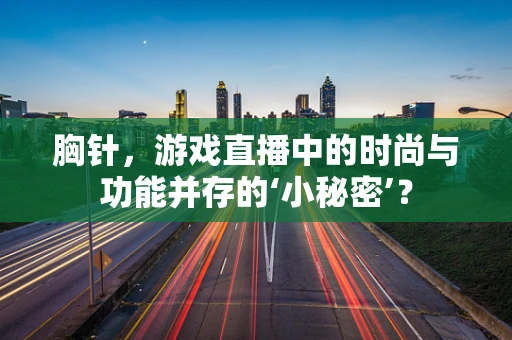 胸针，游戏直播中的时尚与功能并存的‘小秘密’？