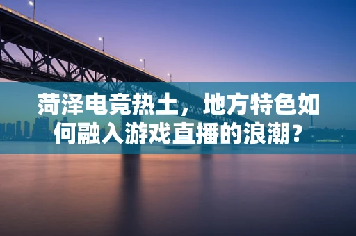 菏泽电竞热土，地方特色如何融入游戏直播的浪潮？