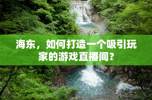 海东，如何打造一个吸引玩家的游戏直播间？