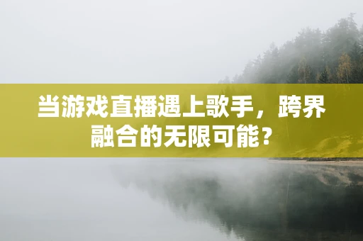 当游戏直播遇上歌手，跨界融合的无限可能？