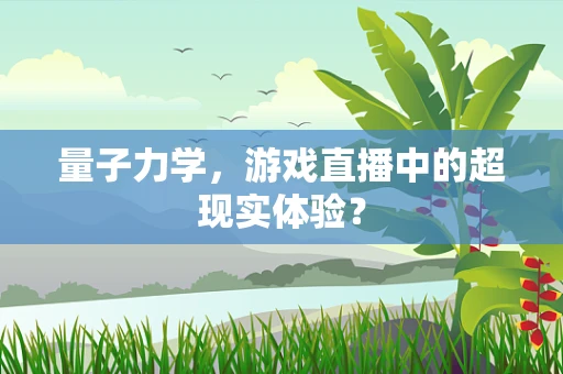 量子力学，游戏直播中的超现实体验？