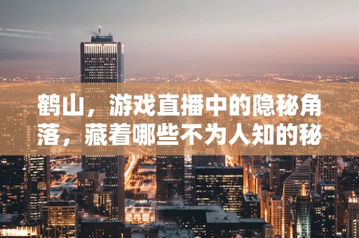 鹤山，游戏直播中的隐秘角落，藏着哪些不为人知的秘密？