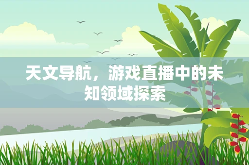 天文导航，游戏直播中的未知领域探索