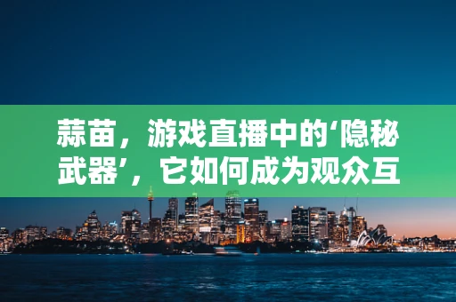 蒜苗，游戏直播中的‘隐秘武器’，它如何成为观众互动新宠？