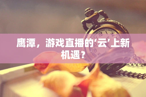 鹰潭，游戏直播的‘云’上新机遇？