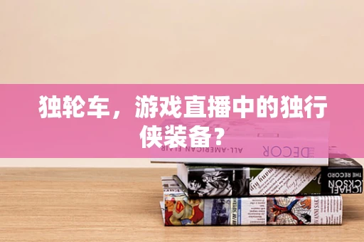 独轮车，游戏直播中的独行侠装备？