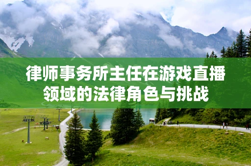 律师事务所主任在游戏直播领域的法律角色与挑战