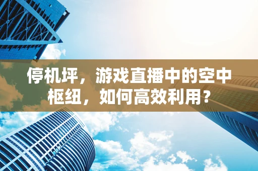 停机坪，游戏直播中的空中枢纽，如何高效利用？