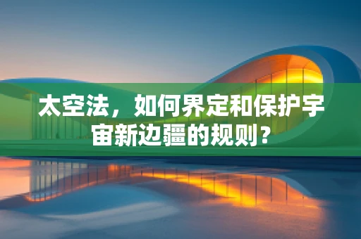 太空法，如何界定和保护宇宙新边疆的规则？