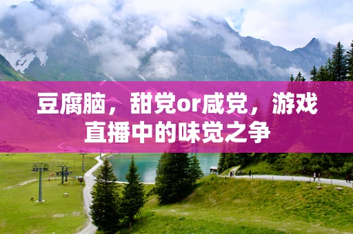 豆腐脑，甜党or咸党，游戏直播中的味觉之争