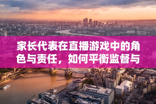 家长代表在直播游戏中的角色与责任，如何平衡监督与支持？