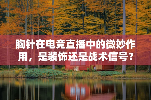 胸针在电竞直播中的微妙作用，是装饰还是战术信号？