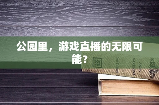 公园里，游戏直播的无限可能？