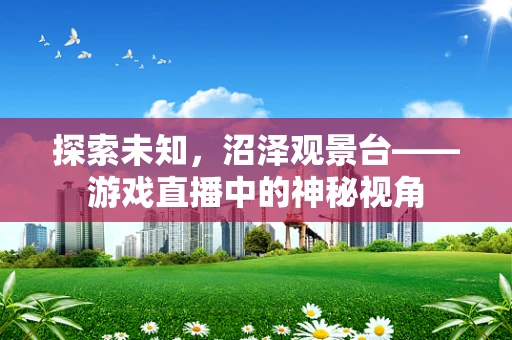 探索未知，沼泽观景台——游戏直播中的神秘视角