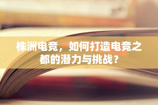 株洲电竞，如何打造电竞之都的潜力与挑战？