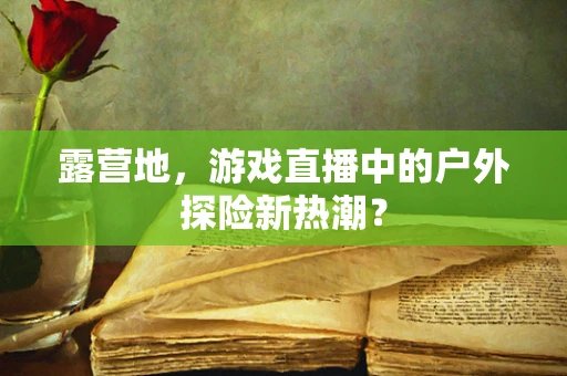 露营地，游戏直播中的户外探险新热潮？