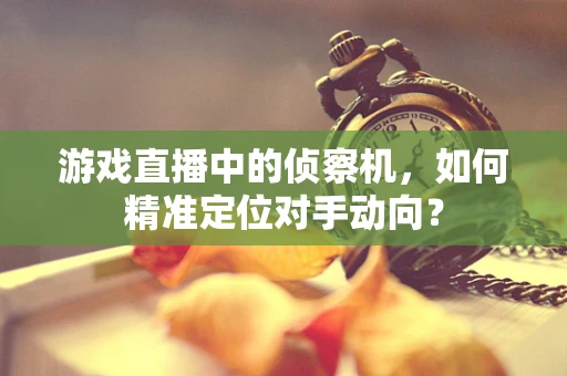 游戏直播中的侦察机，如何精准定位对手动向？