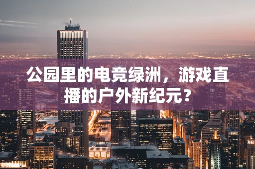 公园里的电竞绿洲，游戏直播的户外新纪元？