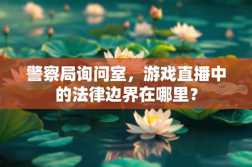 警察局询问室，游戏直播中的法律边界在哪里？
