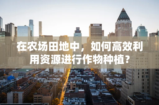 在农场田地中，如何高效利用资源进行作物种植？