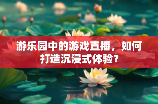 游乐园中的游戏直播，如何打造沉浸式体验？