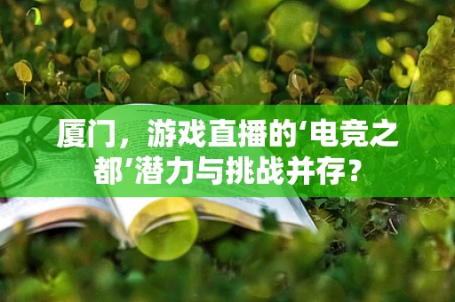 厦门，游戏直播的‘电竞之都’潜力与挑战并存？