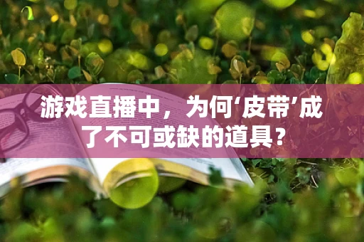 游戏直播中，为何‘皮带’成了不可或缺的道具？