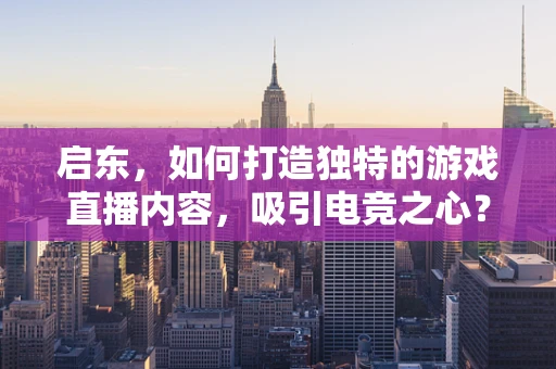 启东，如何打造独特的游戏直播内容，吸引电竞之心？