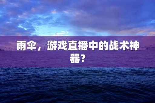 雨伞，游戏直播中的战术神器？
