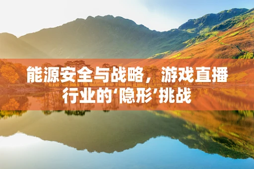 能源安全与战略，游戏直播行业的‘隐形’挑战