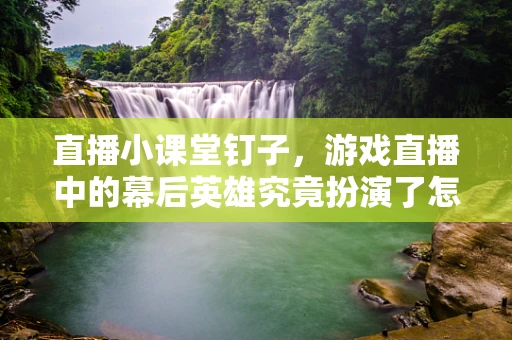 直播小课堂钉子，游戏直播中的幕后英雄究竟扮演了怎样的角色？