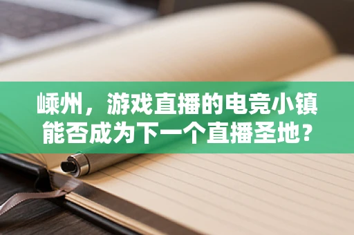 嵊州，游戏直播的电竞小镇能否成为下一个直播圣地？