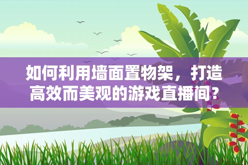 如何利用墙面置物架，打造高效而美观的游戏直播间？