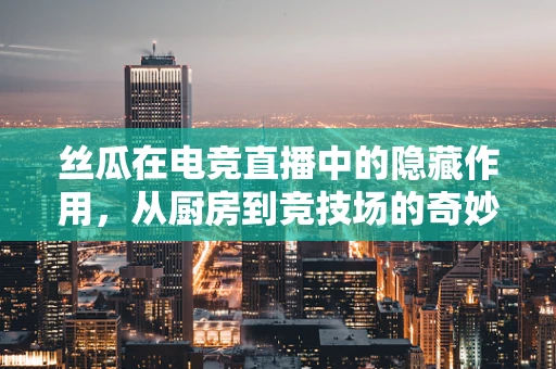丝瓜在电竞直播中的隐藏作用，从厨房到竞技场的奇妙跨界