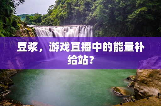 豆浆，游戏直播中的能量补给站？