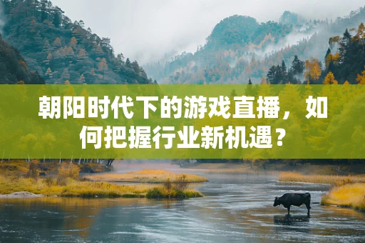 朝阳时代下的游戏直播，如何把握行业新机遇？