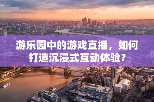 游乐园中的游戏直播，如何打造沉浸式互动体验？