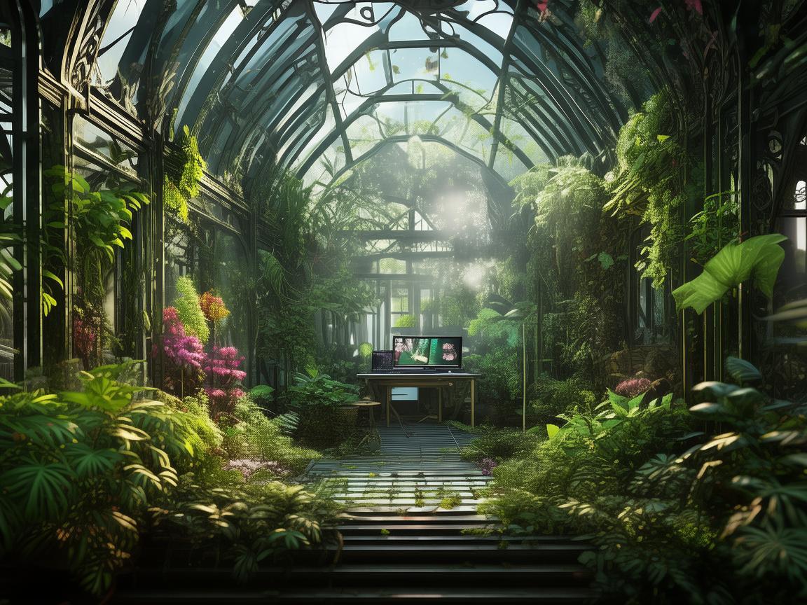 植物园温室，游戏直播中的绿意新场景？